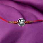 925 Silver Swastik Rakhi for Brother
