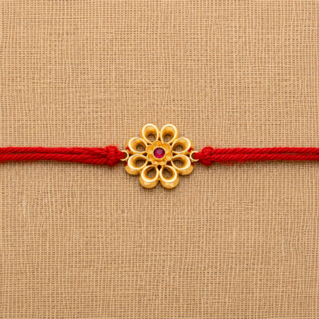 22k-gold-floral-rakhi-red-thread