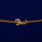 Gold Finish Bhai Name Rakhi with sparkling stones and golden thread