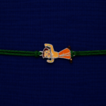 Chhota Bheem cartoon rakhi with premium green thread for kids