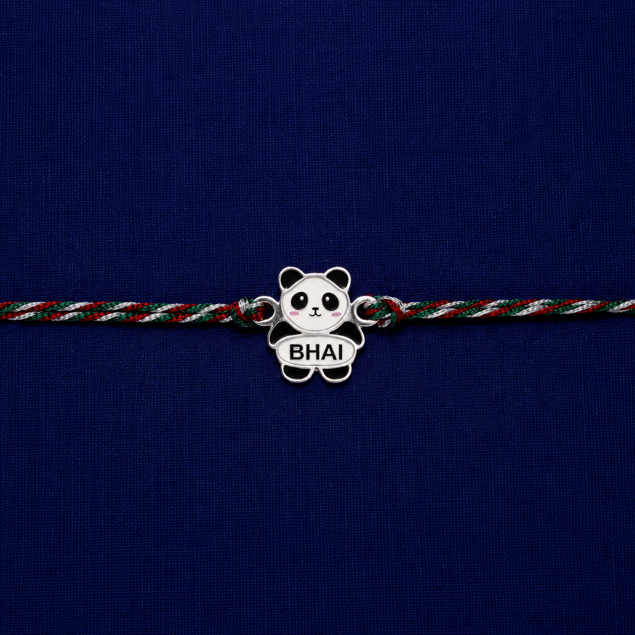 Cute Panda Bhai Rakhi with colourful braided thread for Raksha Bandhan